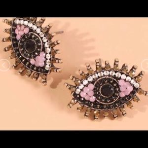 Evil eye earrings